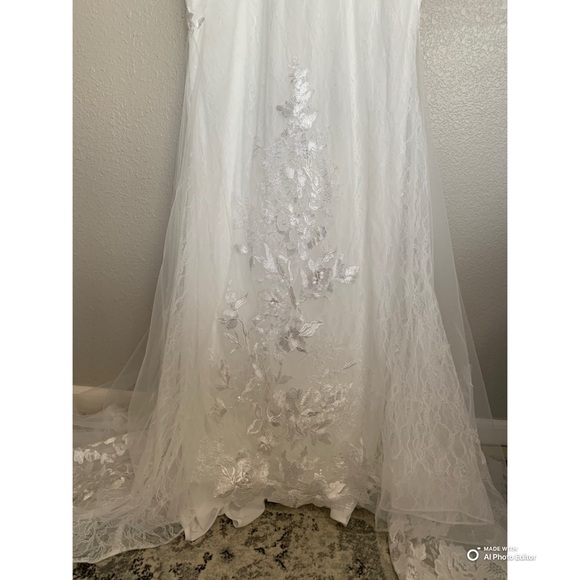 Lulus Size 4 Everlasting Affection White Lace Backless Mermaid Wedding Dress NWT - Picture 7 of 17
